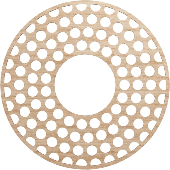 24"OD x 8 3/4"ID x 1/4"T Fink Wood Fretwork Pierced Ceiling Medallion, Alder