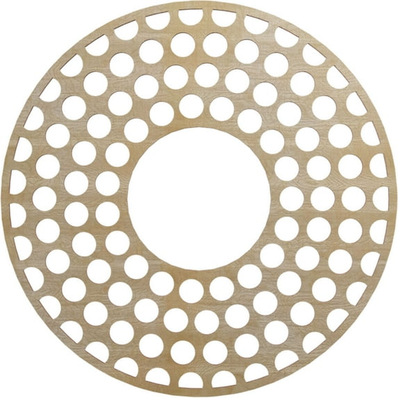 24"OD x 8 3/4"ID x 1/4"T Fink Wood Fretwork Pierced Ceiling Medallion, Birch