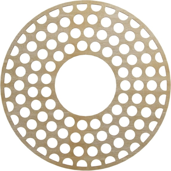 24"OD x 8 3/4"ID x 1/4"T Fink Wood Fretwork Pierced Ceiling Medallion, Hickory