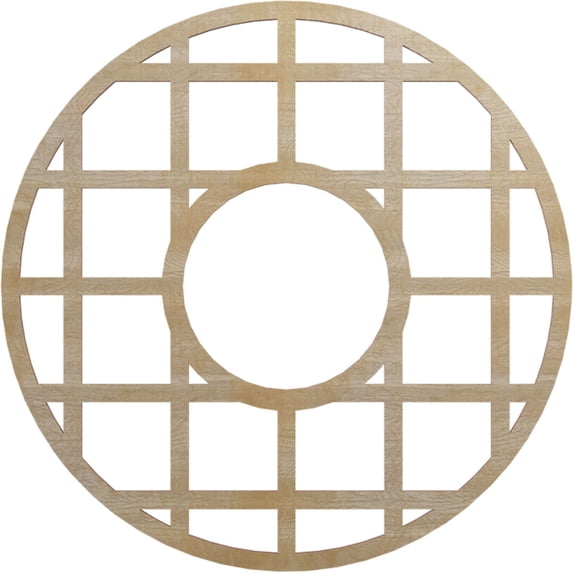 24"OD x 8 3/4"ID x 1/4"T O'Neal Wood Fretwork Pierced Ceiling Medallion, Birch