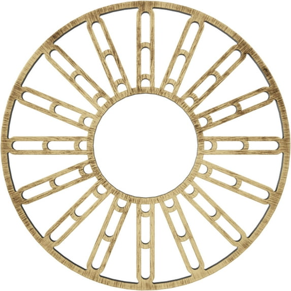 24"OD x 8 3/4"ID x 3/4"P Hale Architectural Grade PVC Pierced Ceiling Medallion, Antiqued Brass