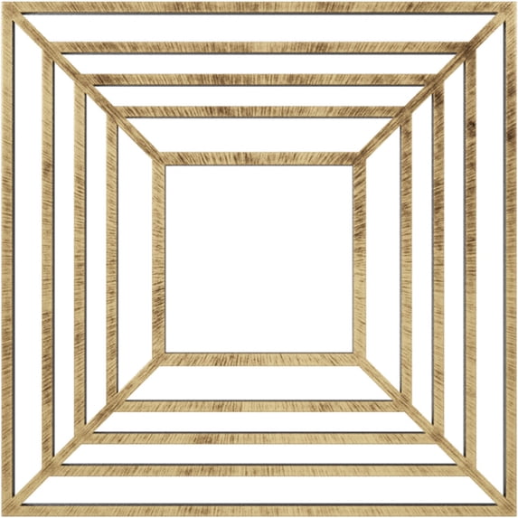 24"OD x 8 3/4"ID x 3/4"P Raven Architectural Grade PVC Pierced Ceiling Medallion, Antiqued Brass