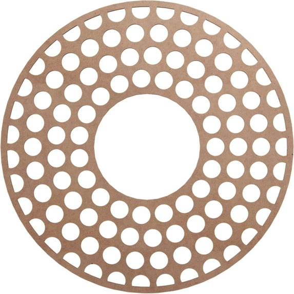 24"OD x 8 3/4"ID x 3/8"T Fink Wood Fretwork Pierced Ceiling Medallion, Wood (Paint Grade)