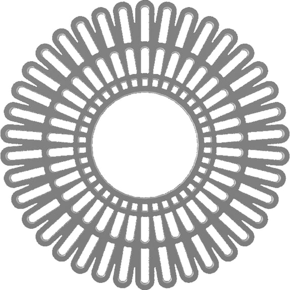24"OD x 8 7/8"ID x 3/4"P Cornelius Architectural Grade PVC Pierced Ceiling Medallion, Nickel