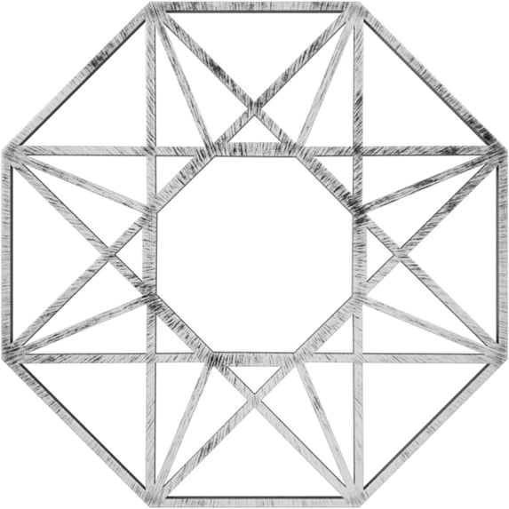 24"OD x 9 3/8"ID x 3/4"P Guardian Architectural Grade PVC Pierced Ceiling Medallion, Antiqued Pewter