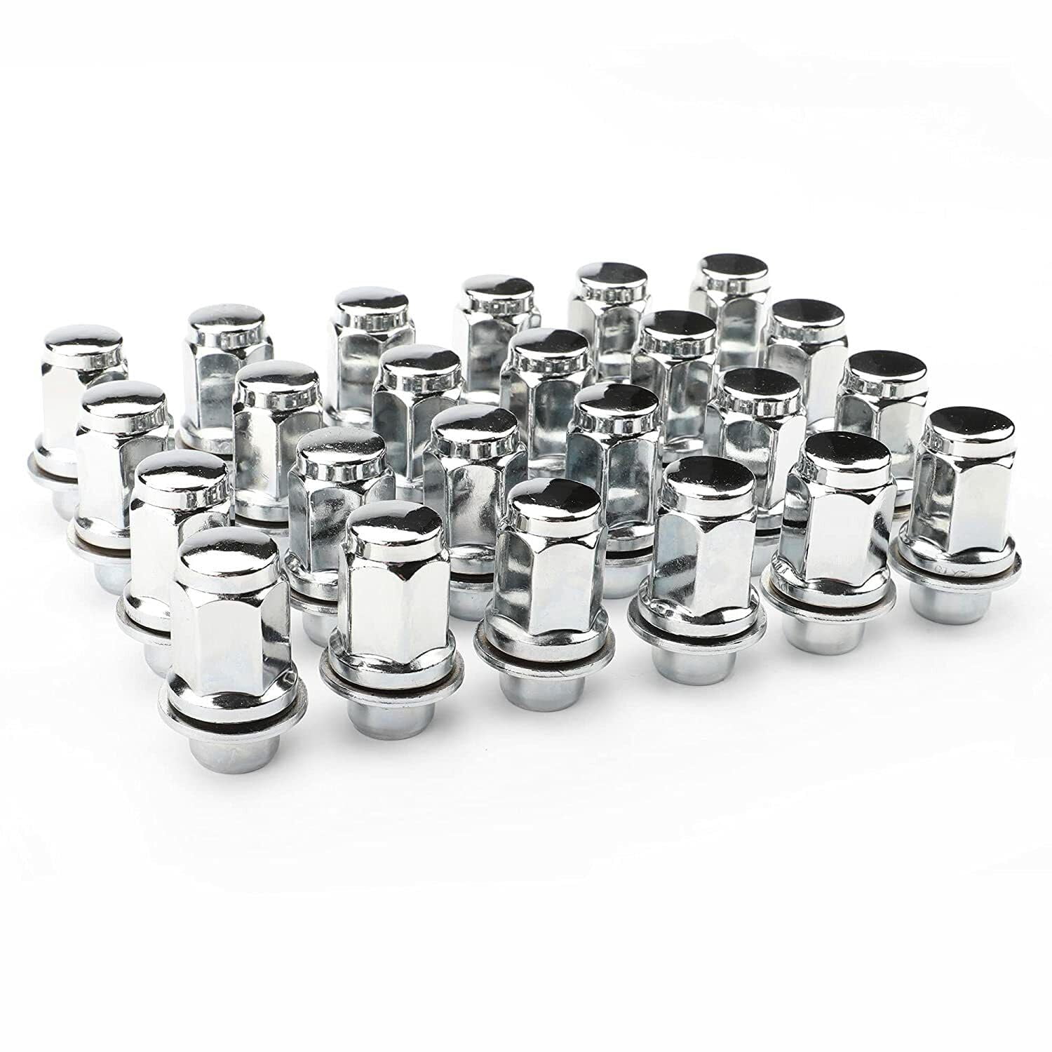 24 OEM Factory Mag Lug Nuts Chrome Compatible with Toyota Tacoma 4Runner 12x1.5 1.87" Tall