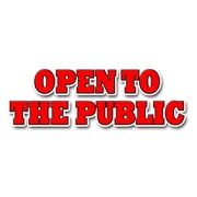 24 OPEN TO THE PUBLIC DECAL sticker wholesale now welcome wholesaler retail