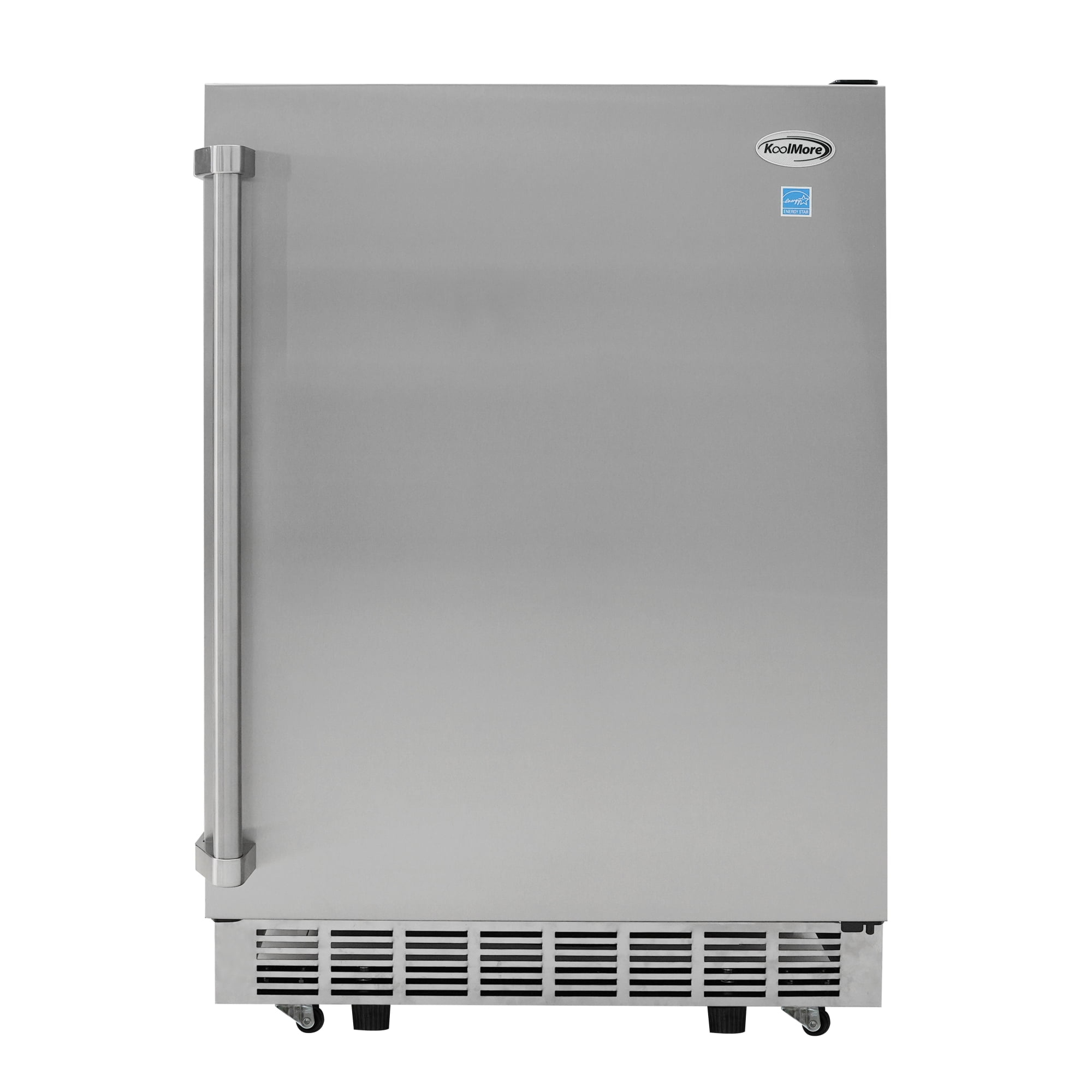 24" Outdoor Stainless Steel Refrigerator 5.5 Cubic Foot Capacity with Automatic defrost, Blue LED lighting and IPX4 Rating