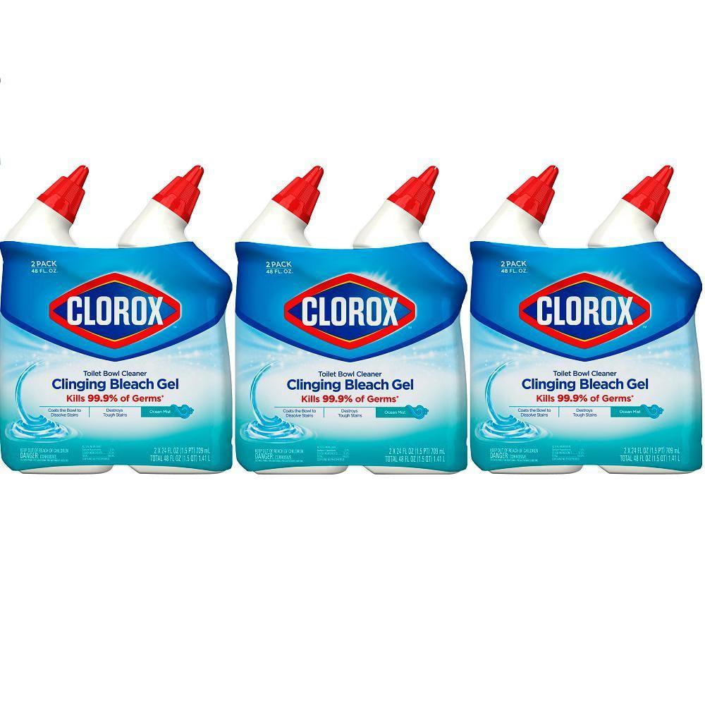 Clorox Clinging Bleach Gel, 24 Oz. Action Liquid Toilet Bowl Cleanser