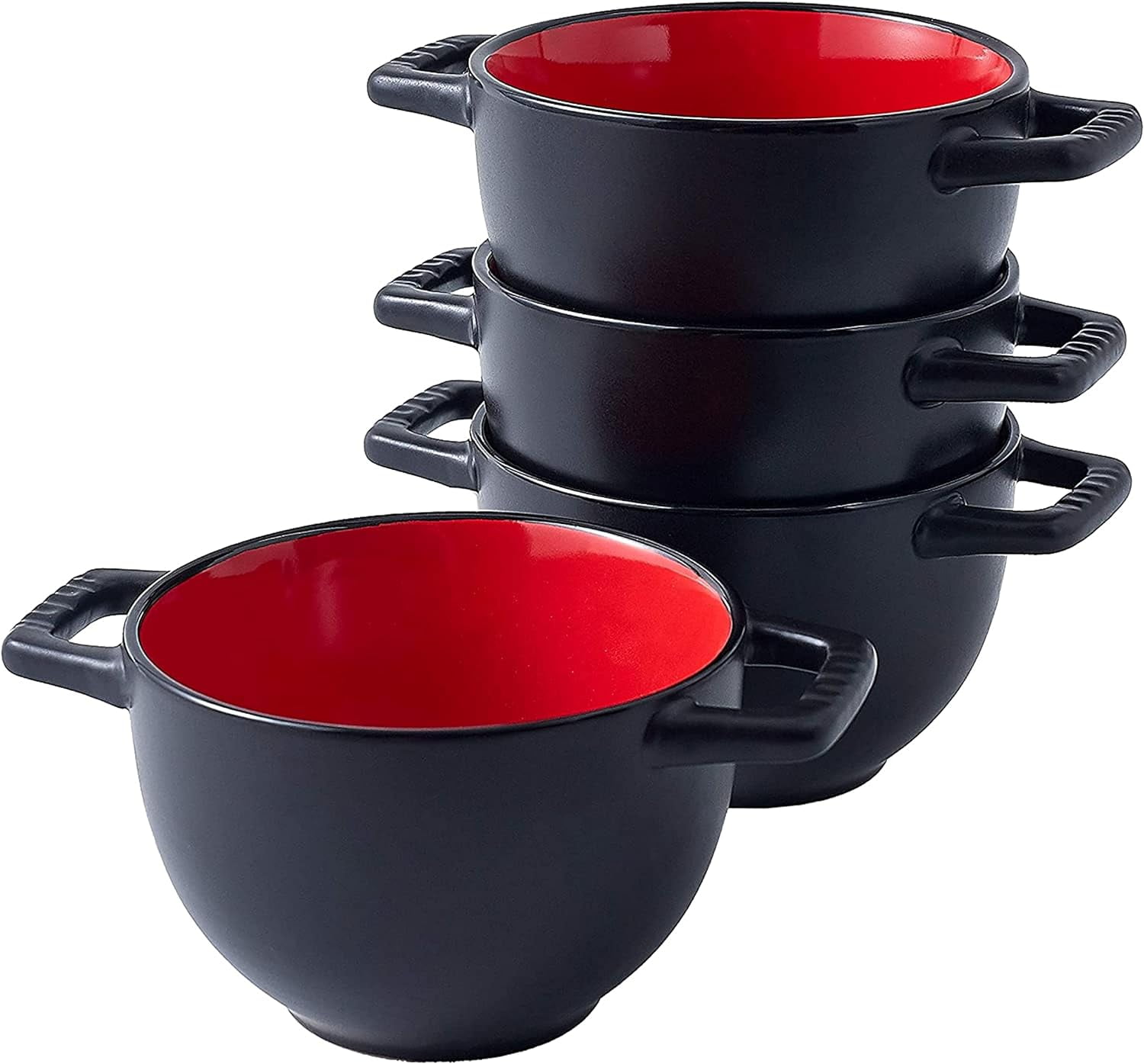 24 Oz Onion Soup Crocks With Handles, Ceramic Bowls For Rice, Dessert