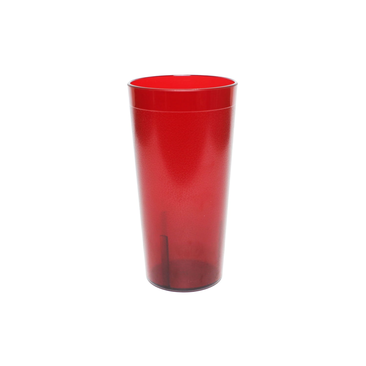Choice 24 oz. Red SAN Plastic Pebbled Tumbler - 12/Pack