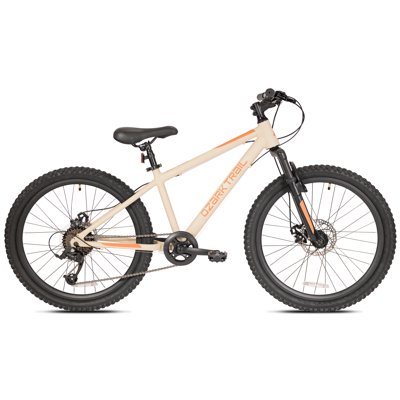 Ozark Trail 24" M.1 Mountain Bicycle, 8 Speed, Vanilla, Fits Riders 4'6" - 5'6", Teen, Unisex, Online Only