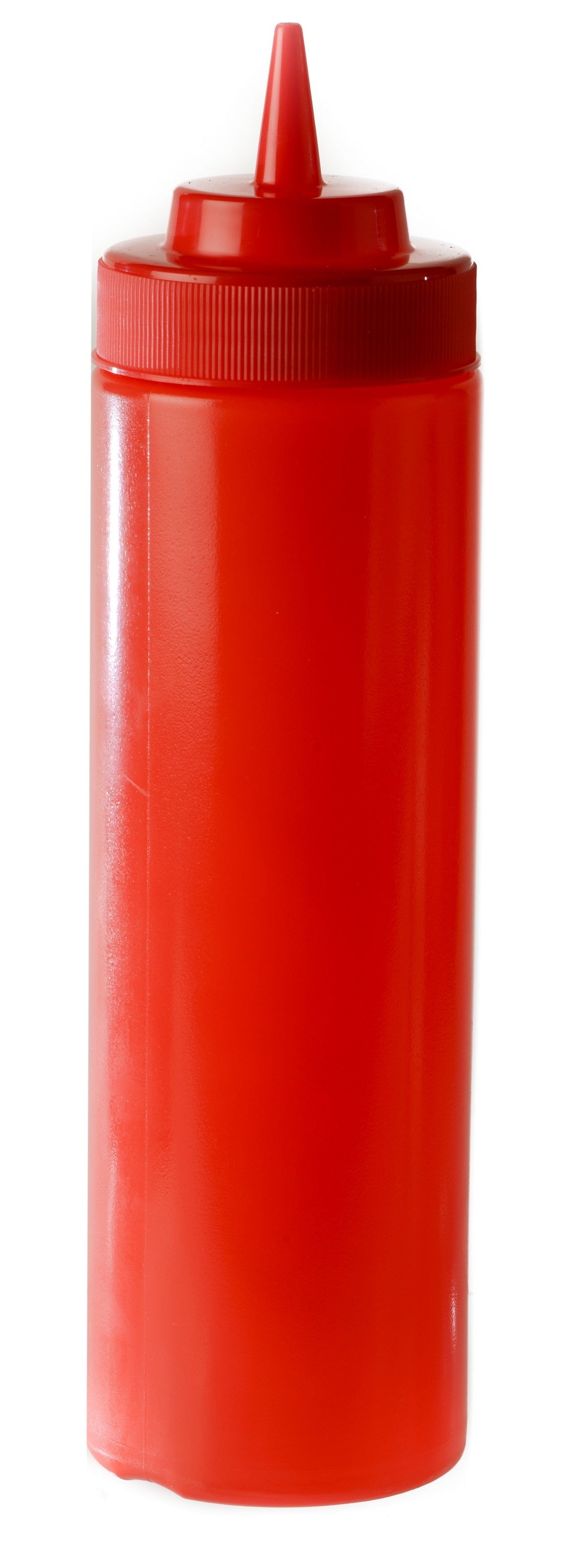 [24 PACK] 24 Oz Red Plastic Condiment Squeeze Bottles Squirt Bottle for Sauces, Dressing, Arts and Crafts, Ketchup, Mustard, Oil, BBQ - Clear Reusable Plastic Containers, BPA Free, Dishwasher Safe