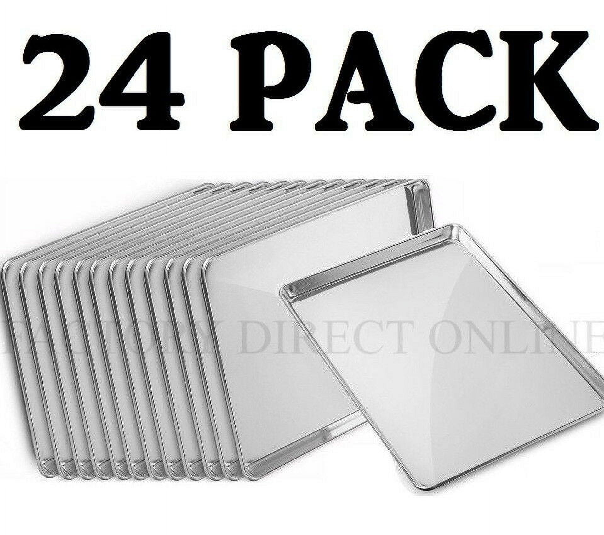 24 PACK Full Size 18 x 26 Pans + 20 Pan Rack Commercial Dough
