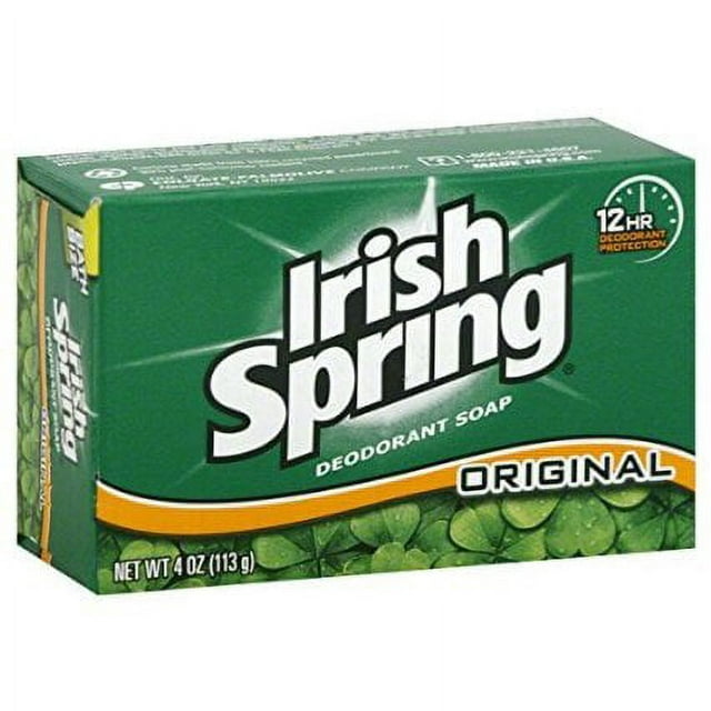 24 PACKS : Irish Spring Deodorant Bath Bar - Original - 3.75 oz