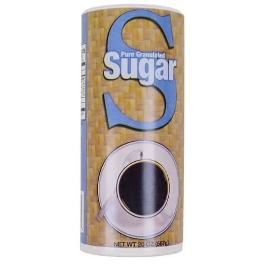 Sugar Foods Sugar Canister, 20 Ounces, 24 Per Case