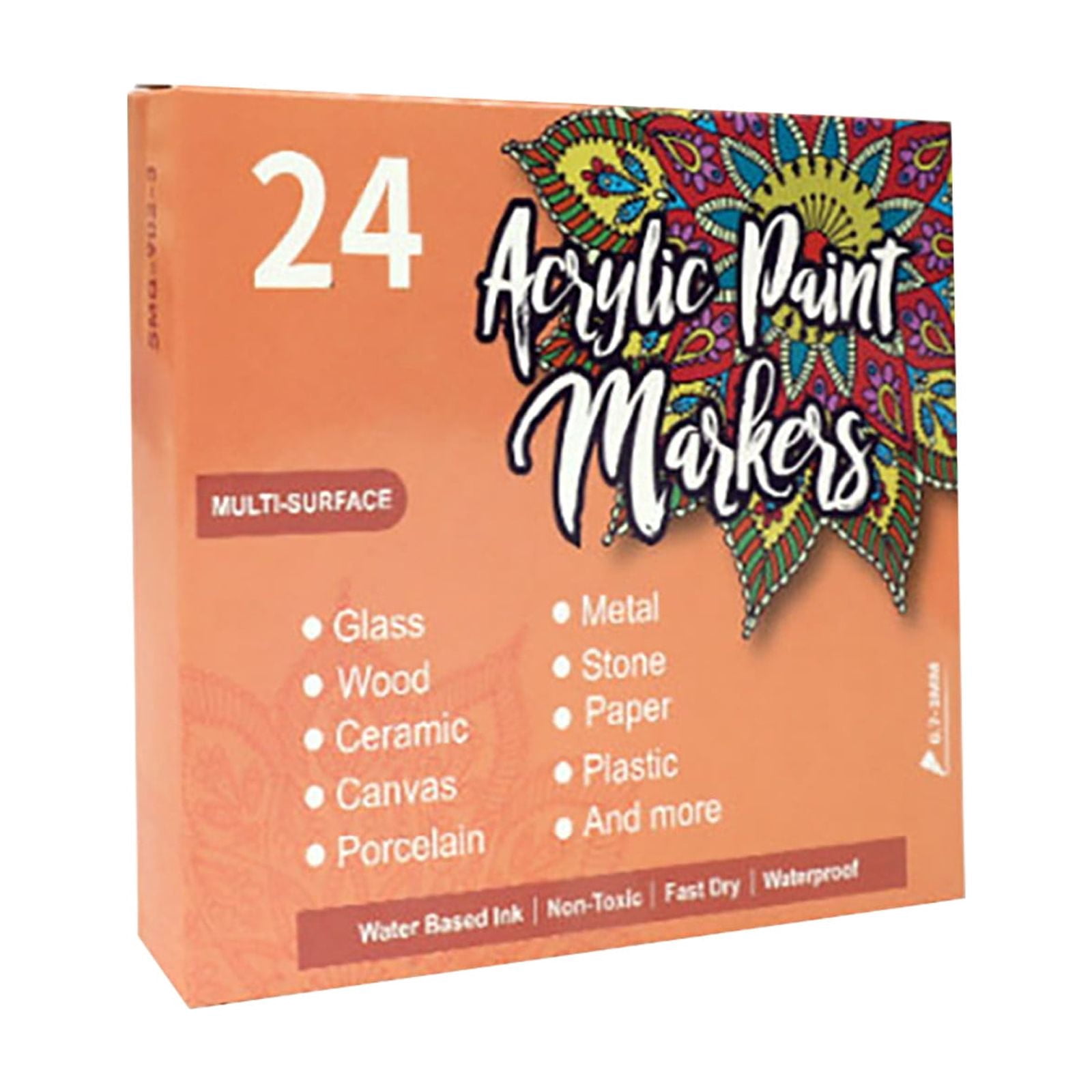 24 PC Nail Art Pens Set, Quick Dry Nail Art Markers Acrylic Paint Pens Kit, for Graffiti Dotting Drawing Painting Nail Point, Decoration Nail DIY Polish Pens(C)