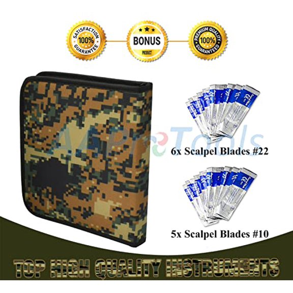 24 PC U.S. Army Style Surplus Emergency Survival Kit - Bleed Contol Kit - First Aid Kit - Zipper Pouch MLT-02