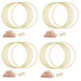 thumbnail image 1 of 24 PCS 12 Inch Metal Floral Hoop Centerpiece for Table, Gold Wreath Ring with 24 PCS Wood Holder Stands,Hoop Rings, 1 of 7