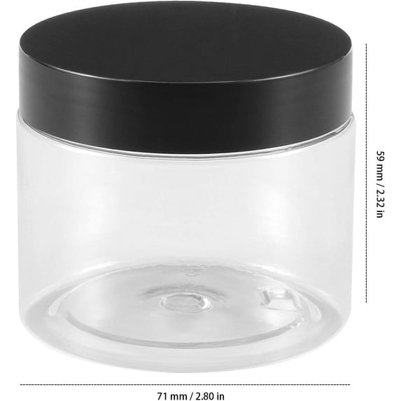  24 PCS 6 OZ Plastic Jars with Lids, Clear Slime Containers, Round Plastic Storage Jars, Wide-Mouth Cosmetic Containers for Travel, Kitchen Storage