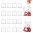 24 Pcs Clear Plastic Gift Bags with Handles Small, Reusable Party Favor ...