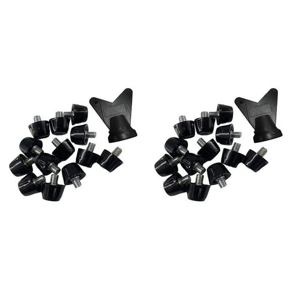 24 PCS Football Boot Spikes Professional Soccer Cleats M5 Replacement Studs with Wrench Track Shoes 10mm