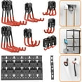 24 PCS Garage Storage System Hooks with Tracks, Wall Organizer for