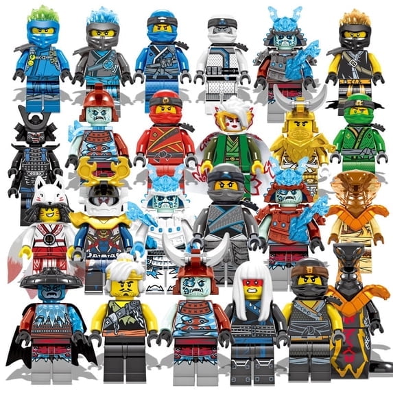 24 PCS Minifigures Set Ninja Movies Building Blocks Creative Puzzle Toys for Children Christmas Gift Birthday Present