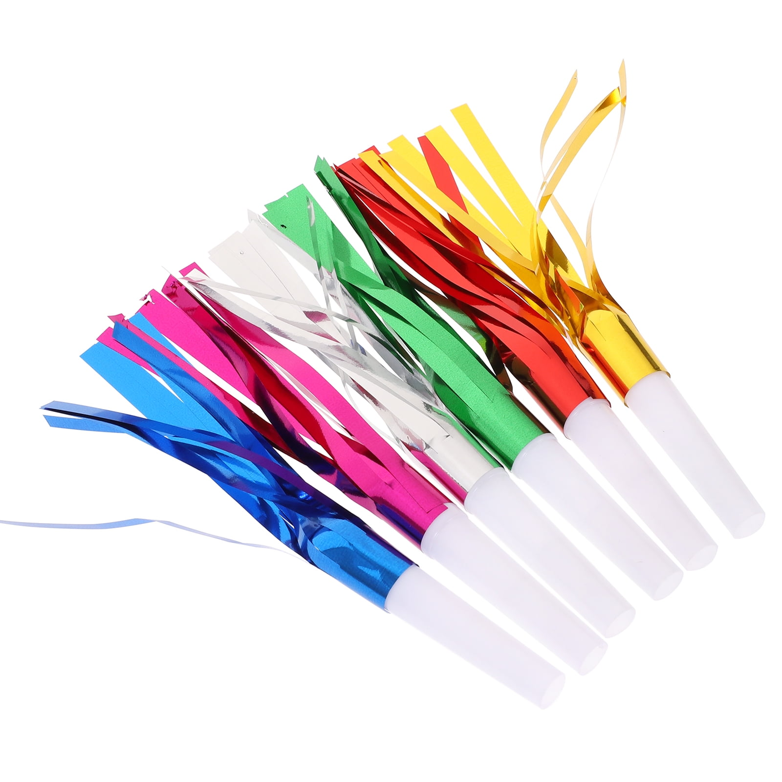 24 PCS Music Toys Kids Gifts Party Noisemaker Party Whistles Metallic Blowers Kids Whistle Child