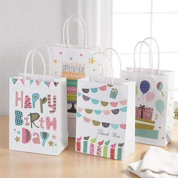 24 PCS Happy Birthday Gift Bags Birthday Goodie Bags Kids Birthday Party Decor Birthday Supplies