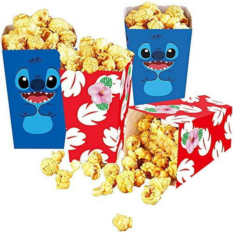 24 PCS Party Favor Boxes for Lilo & Stitch Birthday Party Supplies,Party  Popcorn Boxes for Stitch Party Favors