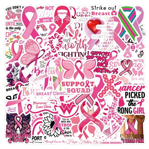 24 PCS Pink Ribbon Breast Cancer Bracelets Rubber Bracelet Party Favors Supplies Inspiring Silicone Wristbands with Hope Strength Breast Cancer Awareness Accessories Survivor Gifts for Women Girls