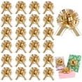 thumbnail image 1 of 24 PCS Pull Bows for Gift Wrapping, 6 inches Large Bow Bulk Presents Package, Baskets, Christmas, Wedding, and Party Decor(Gold), 1 of 4