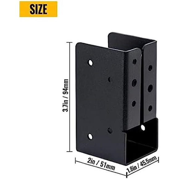 Lot De 2 Supports De Solives Cachés Pour 2x4 - Pour Terrasse, Pergola, Charpente