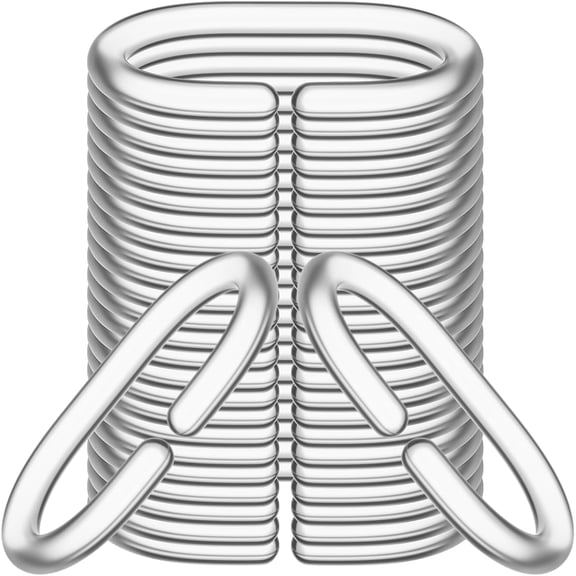 24 PCS Shower Curtain Rings, Plastic Clear Shower Curtain Hooks, C-Shaped Rings Hook Hanger for Shower Curtain Bathroom Window Rod