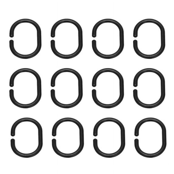 24 PCS Shower Curtain Rings Plastic Shower Curtain Hooks