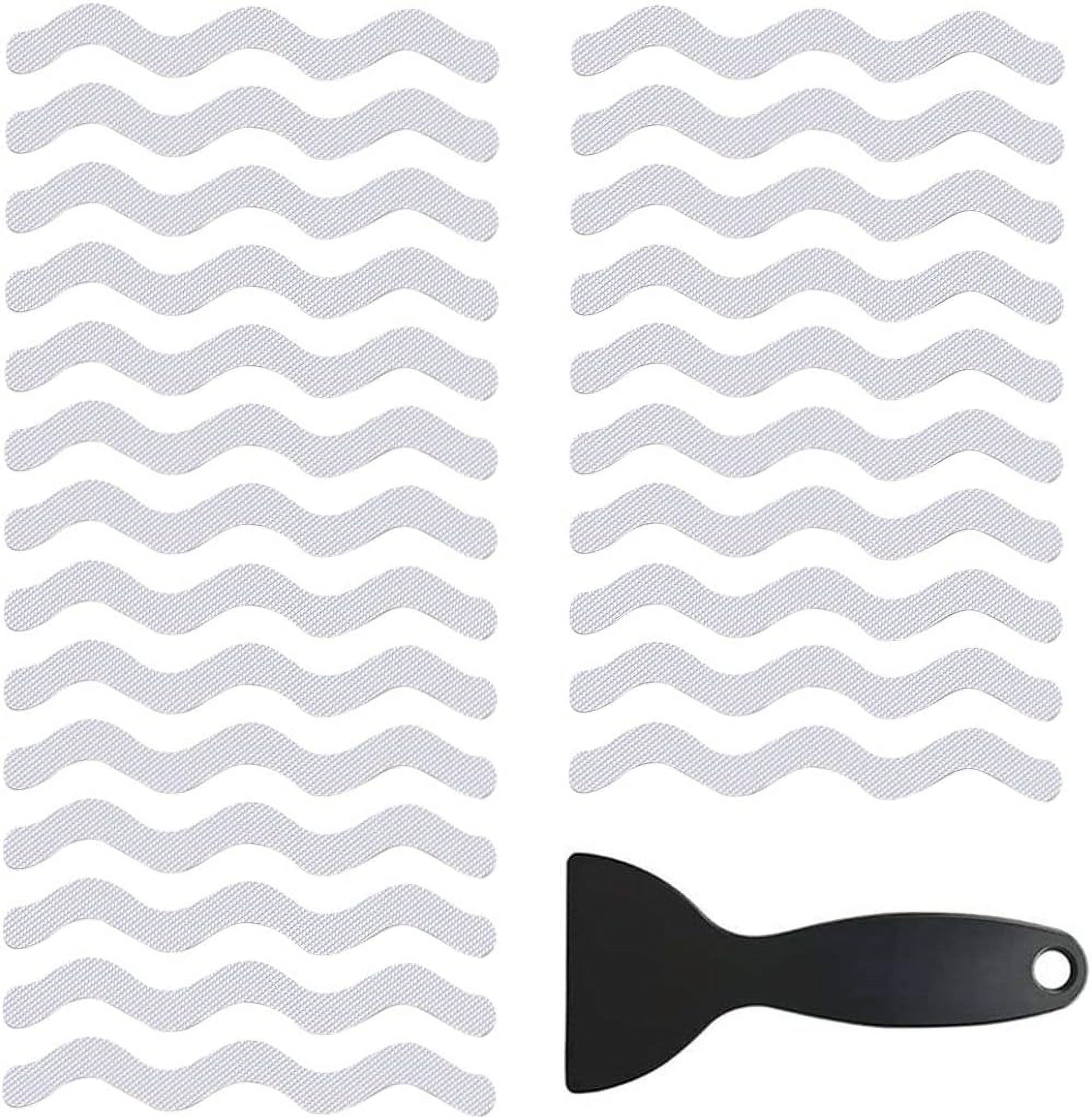 24 PCS Shower Stickers, NonSkid Bathtub Stickers With Premium Scraper