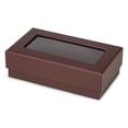 thumbnail image 1 of 24 PK, Chocolate Gourmet Rigid Window Box, Rectangle 5.25 x 3 x 1.5" For Candy, Cookies Or Gourmet Food, 1 of 1