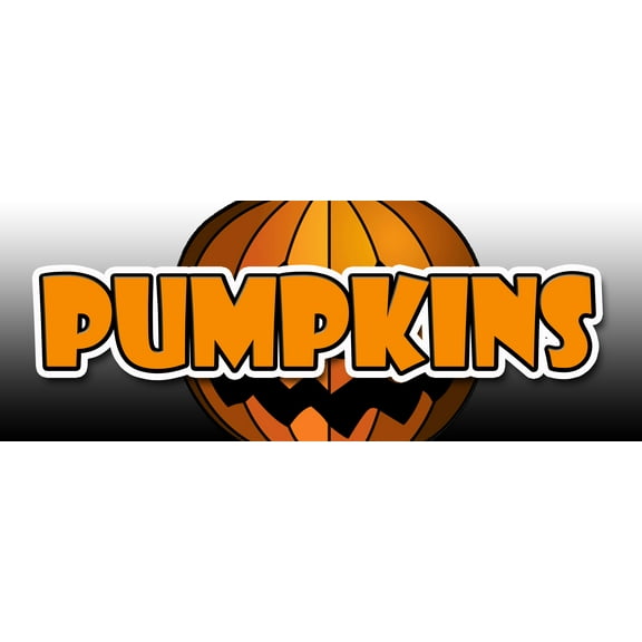 24" PUMPKINS DECAL sticker pumpkin patch halloween