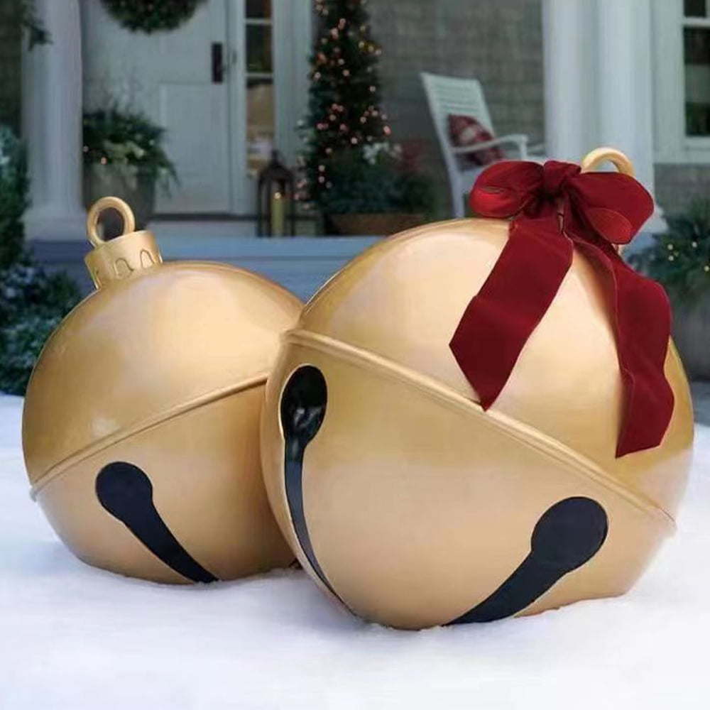 24'' PVC Inflatable Christmas Balls, Large Christmas Bell Ball