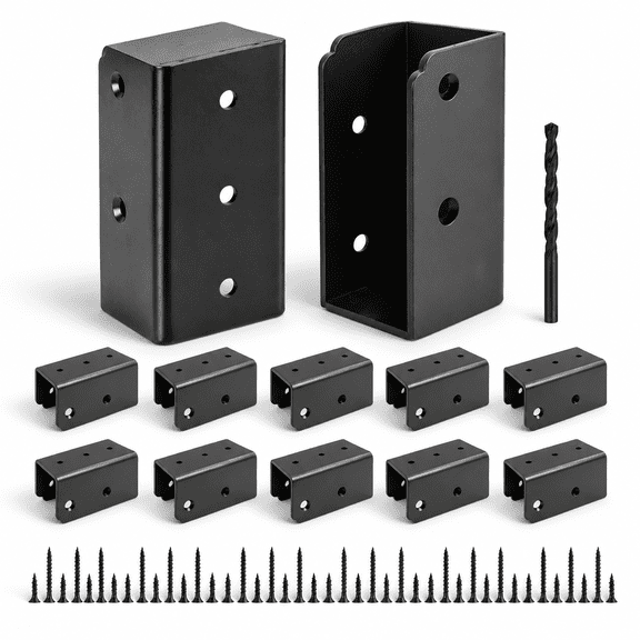 24 Pack 0 Deck Railing Brackets Connectors for 2x4 Wood Lumber