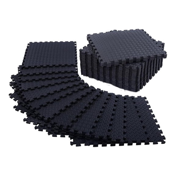 24 Pack - 1/2" Extra Thick Floor for Home Gym Floor Padding for - High-Density Interlocking Foam Floor Tiles for Gym Equipment, Play Area, Yoga, Cardio, Weights, MMA