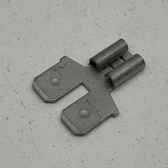 (24-Pack) 1/4" Tin Plated Brass Blade Spade Quick Connect/Disconnect Splitter