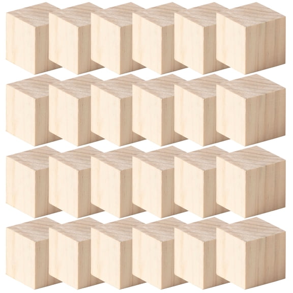 24 Pack: 1.5" Square Wood Block by Make Market