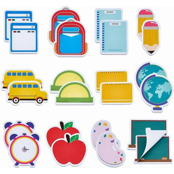 24 Pack 12 Styles Teacher Sticky Notes 620 Sheets Mini Cartoon Notes Pads Pencil Shape Self Adhesive Note Pads for Teacher Thank You Present Message Reminder Lists Schedules diy