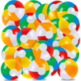 thumbnail image 1 of 24 Pack 12" Summer Inflatable Beach Balls Bulk Rainbow Swimming Pool Water Games Toys for Kids Summer Party Supplies Decorations, 1 of 5
