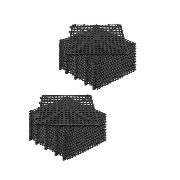 24 Pack 12"x12" 1/2" Thick Non Slip Interlocking Self Drainage Tiles for Bathroom Floor - Interlocking Deck Tiles for Outdoor, Kitchen, Shower, Pool, Balcony, Wet Area, Gym