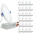 24 Pack 12W 6 Inch LED Recessed Lighting with Junction Box, 4000K Cool ...