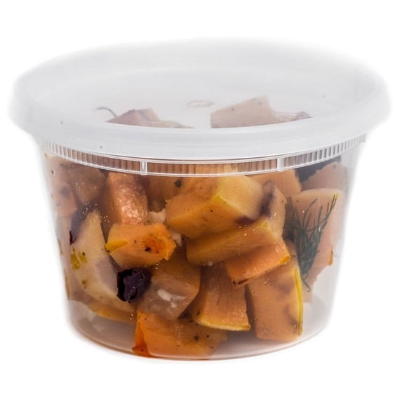 EcoQuality 16 oz Clear Plastic Deli Containers, Leak Resistant Food Storage, 24 Pack