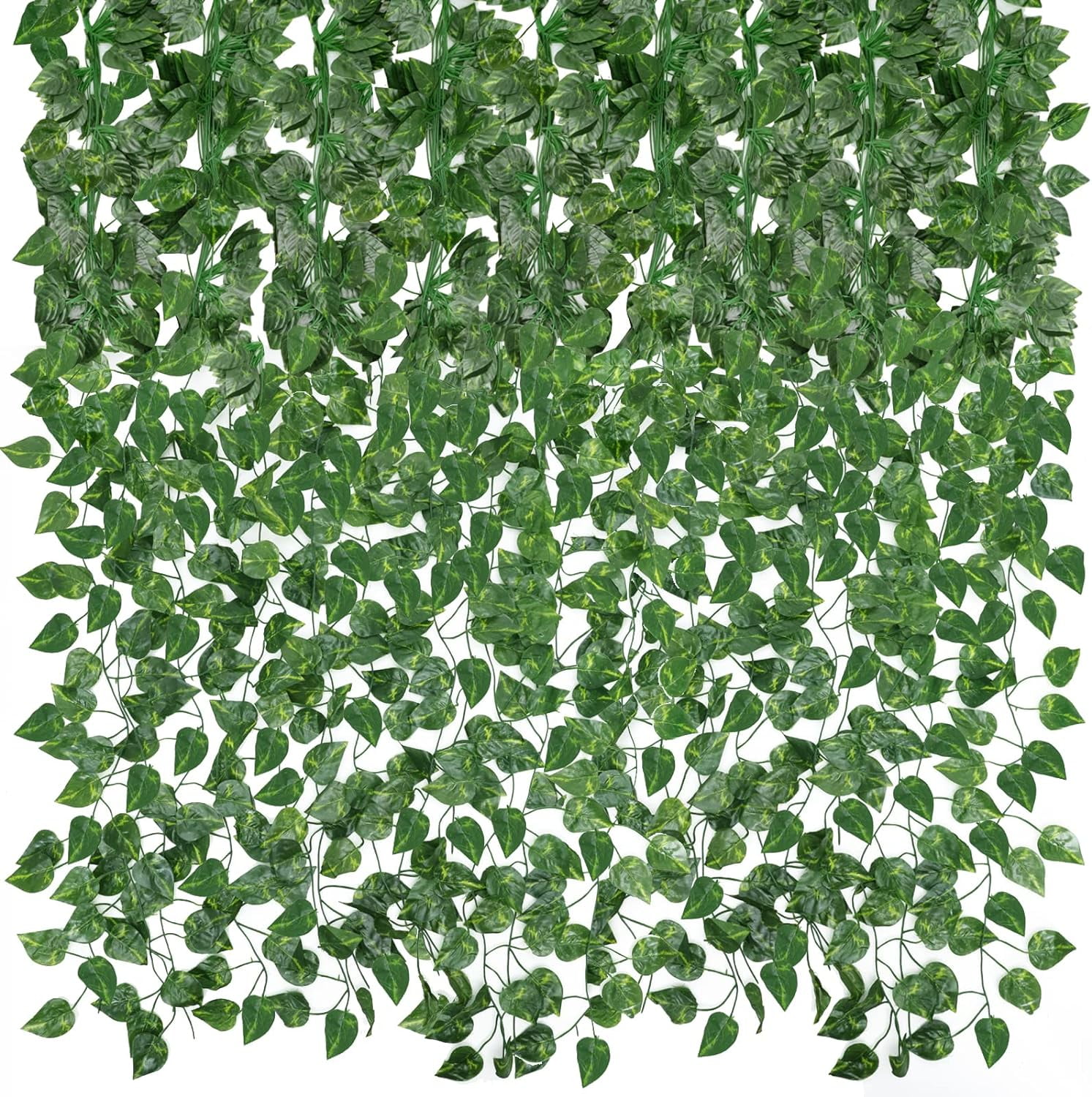 24-Pack Artificial Ivy Greenery Garland with Green Leaves